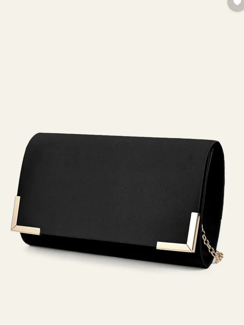 Matte Satin Envelope Clutch - Black NWOT